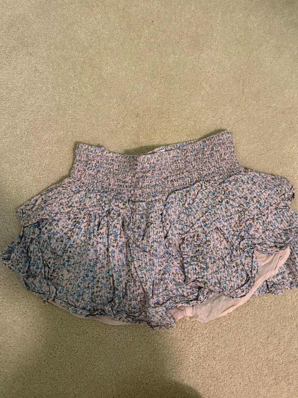 Pink Floral Ruffle Skort - Picture 2 of 2